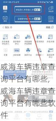 威海车辆违章查询平台有哪些,威海车辆违章查询平台有哪些软件