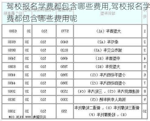 驾校报名学费都包含哪些费用,驾校报名学费都包含哪些费用呢