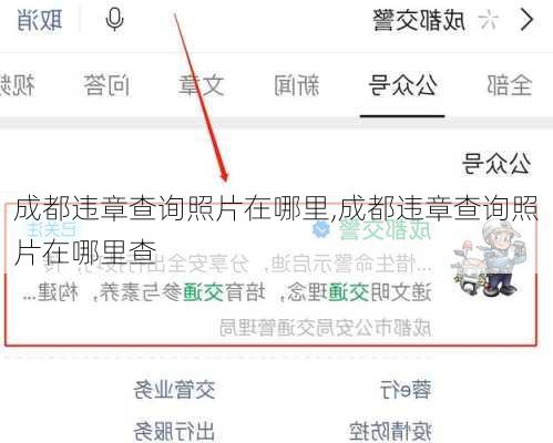 成都违章查询照片在哪里,成都违章查询照片在哪里查