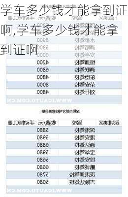 学车多少钱才能拿到证啊,学车多少钱才能拿到证啊