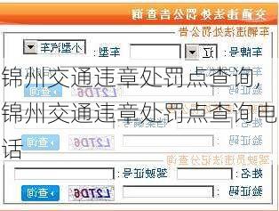 锦州交通违章处罚点查询,锦州交通违章处罚点查询电话