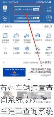 苏州车辆违章查询系统,苏州汽车违章查询系统