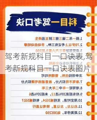 驾考新规科目一口诀表,驾考新规科目一口诀表图片