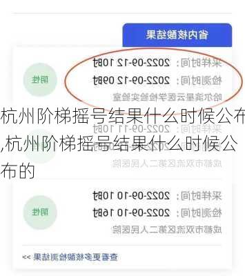 杭州阶梯摇号结果什么时候公布,杭州阶梯摇号结果什么时候公布的