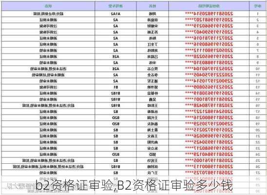 b2资格证审验,B2资格证审验多少钱