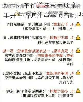 新手开车省道注意事项,新手开车省道注意事项有哪些