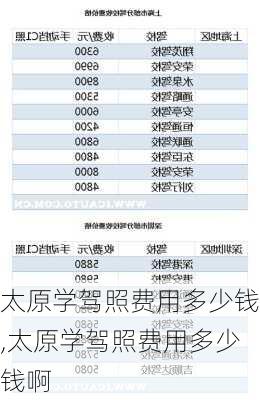 太原学驾照费用多少钱,太原学驾照费用多少钱啊