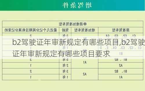 b2驾驶证年审新规定有哪些项目,b2驾驶证年审新规定有哪些项目要求