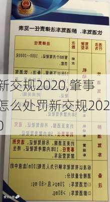 新交规2020,肇事怎么处罚新交规2020