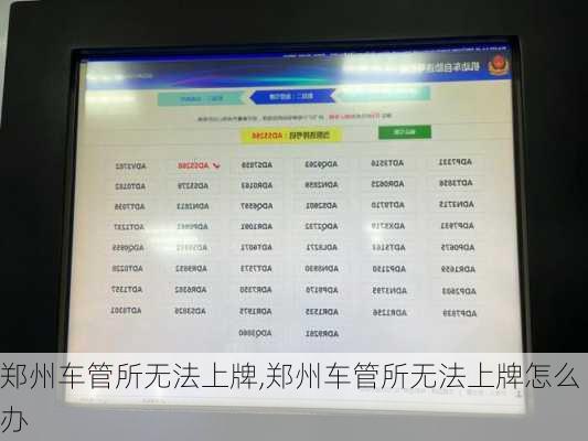 郑州车管所无法上牌,郑州车管所无法上牌怎么办