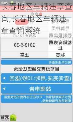 长春地区车辆违章查询,长春地区车辆违章查询系统