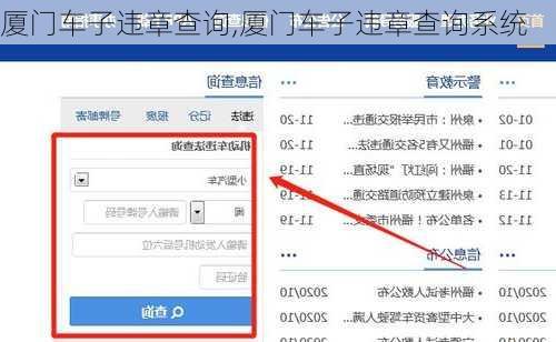 厦门车子违章查询,厦门车子违章查询系统