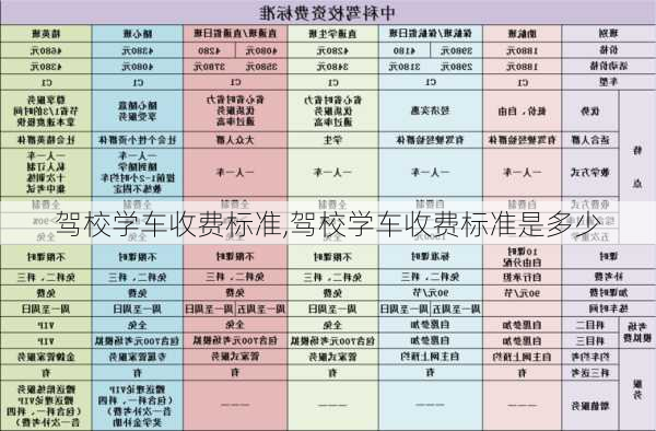 驾校学车收费标准,驾校学车收费标准是多少