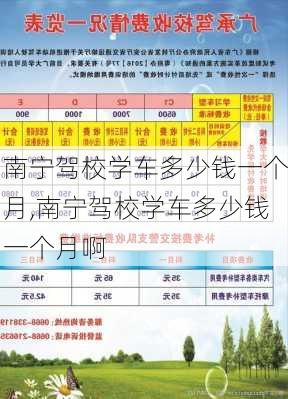 南宁驾校学车多少钱一个月,南宁驾校学车多少钱一个月啊