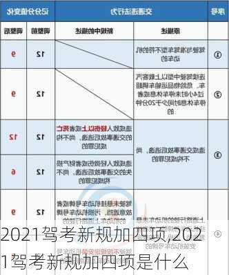 2021驾考新规加四项,2021驾考新规加四项是什么