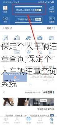 保定个人车辆违章查询,保定个人车辆违章查询系统