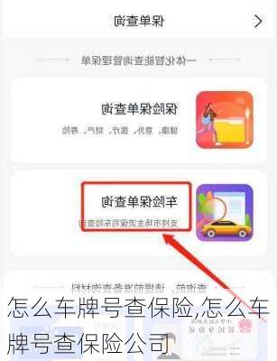 怎么车牌号查保险,怎么车牌号查保险公司