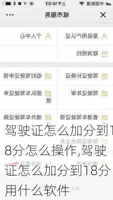 驾驶证怎么加分到18分怎么操作,驾驶证怎么加分到18分用什么软件