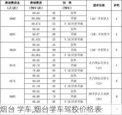 烟台 学车,烟台学车驾校价格表