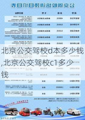 北京公交驾校d本多少钱,北京公交驾校c1多少钱