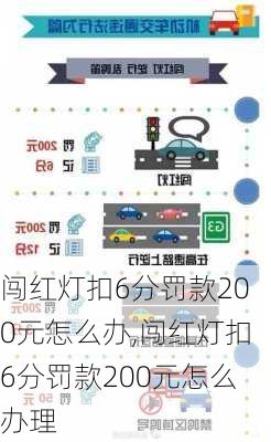 闯红灯扣6分罚款200元怎么办,闯红灯扣6分罚款200元怎么办理