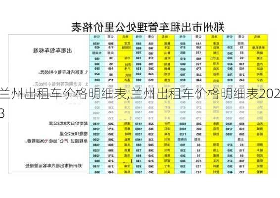 兰州出租车价格明细表,兰州出租车价格明细表2023