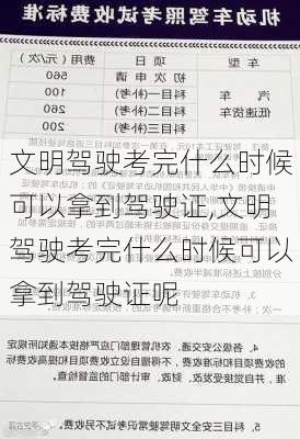 文明驾驶考完什么时候可以拿到驾驶证,文明驾驶考完什么时候可以拿到驾驶证呢