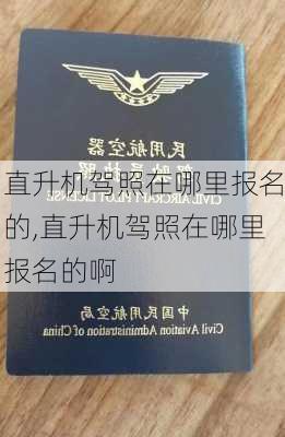 直升机驾照在哪里报名的,直升机驾照在哪里报名的啊