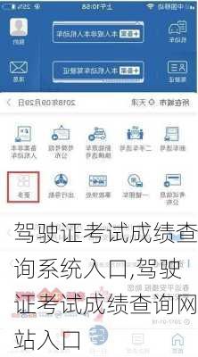 驾驶证考试成绩查询系统入口,驾驶证考试成绩查询网站入口