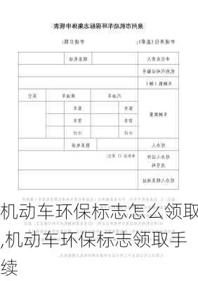 机动车环保标志怎么领取,机动车环保标志领取手续