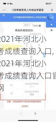 2021年河北小考成绩查询入口,2021年河北小考成绩查询入口官网