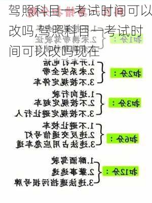 驾照科目一考试时间可以改吗,驾照科目一考试时间可以改吗现在