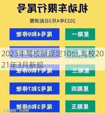 2023年驾校新规定10份,驾校2021年3月新规