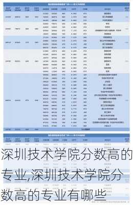 深圳技术学院分数高的专业,深圳技术学院分数高的专业有哪些