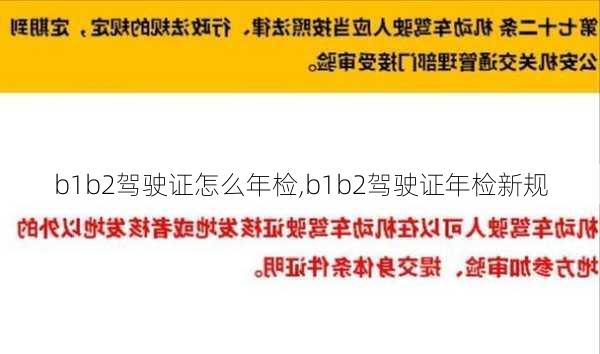 b1b2驾驶证怎么年检,b1b2驾驶证年检新规