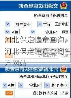 河北保定违章查询,河北保定违章查询官方网站
