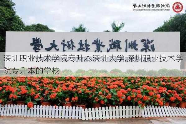 深圳职业技术学院专升本深圳大学,深圳职业技术学院专升本的学校