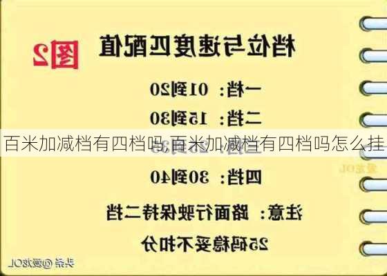 百米加减档有四档吗,百米加减档有四档吗怎么挂