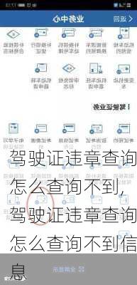 驾驶证违章查询怎么查询不到,驾驶证违章查询怎么查询不到信息