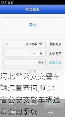 河北省公安交警车辆违章查询,河北省公安交警车辆违章查询系统