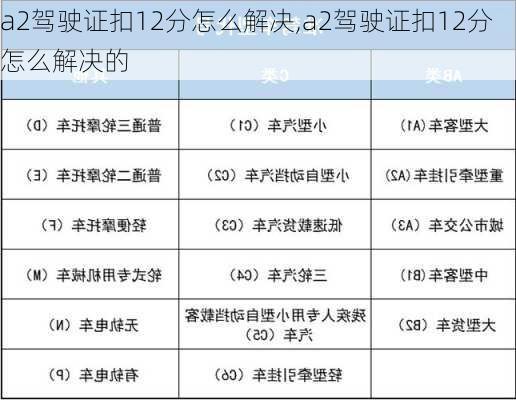 a2驾驶证扣12分怎么解决,a2驾驶证扣12分怎么解决的