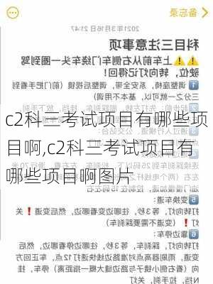 c2科三考试项目有哪些项目啊,c2科三考试项目有哪些项目啊图片