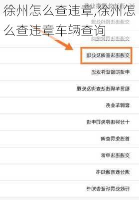 徐州怎么查违章,徐州怎么查违章车辆查询