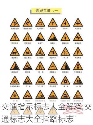 交通指示标志大全解释,交通标志大全指路标志