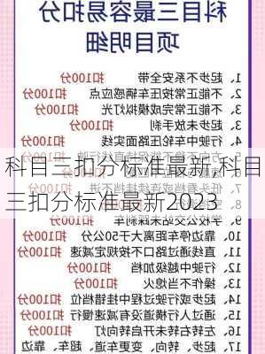 科目三扣分标准最新,科目三扣分标准最新2023