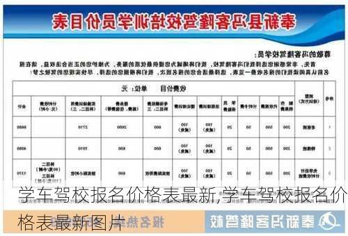 学车驾校报名价格表最新,学车驾校报名价格表最新图片