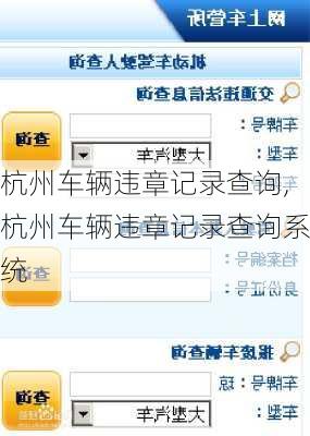 杭州车辆违章记录查询,杭州车辆违章记录查询系统