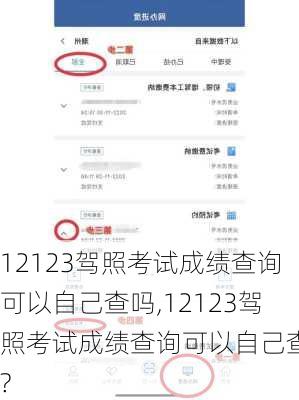 12123驾照考试成绩查询可以自己查吗,12123驾照考试成绩查询可以自己查吗?