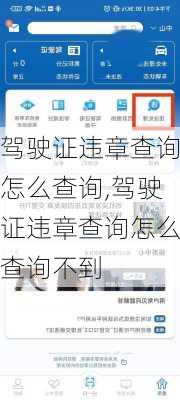 驾驶证违章查询怎么查询,驾驶证违章查询怎么查询不到