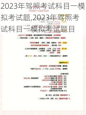 2023年驾照考试科目一模拟考试题,2023年驾照考试科目一模拟考试题目